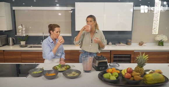 Já Gisele Bündchen gosta de usar a banana em uma vitamina com melancia