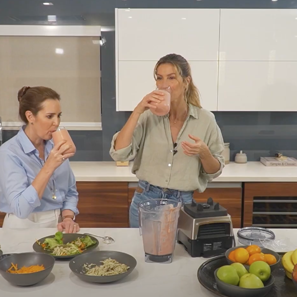 Já Gisele Bündchen gosta de usar a banana em uma vitamina com melancia