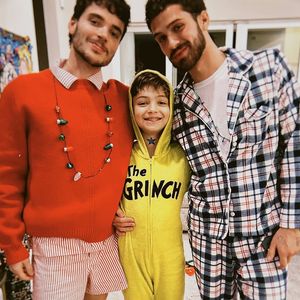 João Guilherme, o irmão Pietro e João Lucas durante Natal em Orlando