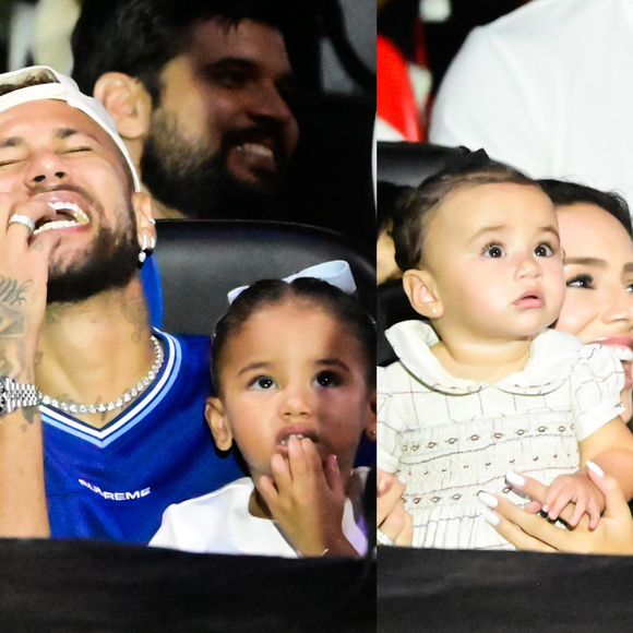 Papai do ano? Neymar fecha circo inteiro para curtir noite com Bruna Biancardi e as filhas, Mavie e Mel - com direito a subida ao palco e tudo!