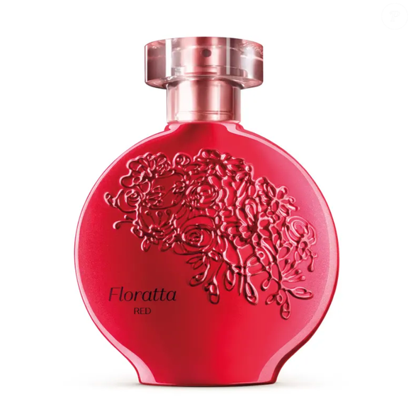 O perfume Floratta Red, de O Boticário, é sofisticado, marcante, sensual, com notas de frutas vermelhas, além de flor de laranjeira no corpo e âmbar na base.