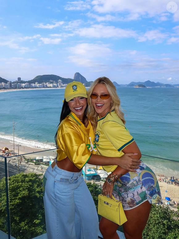 Virgínia foi acompanhada pela amiga Duda Freire, que ainda namora o assessor de Vini Jr.