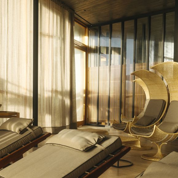 A área de relaxamento no Hotel Tierra Atacama.