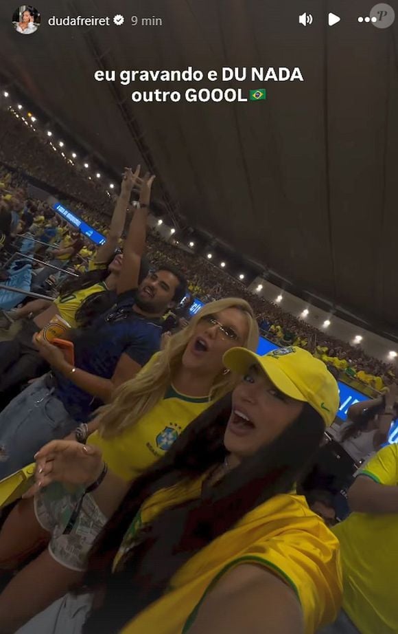 Virgínia foi assistir ao jogo do Brasil entre amigos