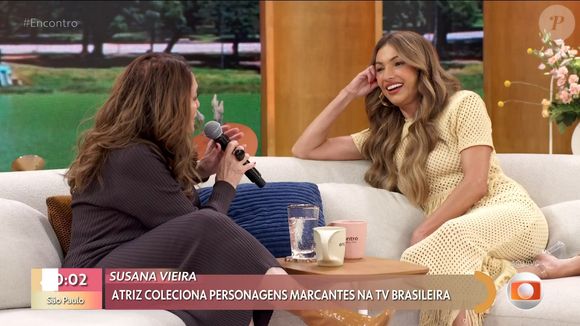 Susana Vieira ao comentar o BBB 26 no 'Encontro' acumulou tiradas: 'Usa tanta maquiagem, tanto adereço, tanta coisa no cabelo, que mais a touca a gente não vai nem ver a cara dela'