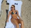 Virgínia botou o bronzeado em dia em Miami beach