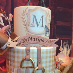 Festa das filhas gêmeas de Ivete Sangalo: elementos rurais decoraram o bolo de Marina