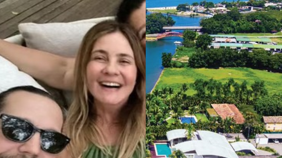 Carminha de 'Avenida Brasil', Adriana Esteves é dona de mansão de 4 mil m² em destino paradisíaco do RJ e é vizinha de Neymar e Virgínia