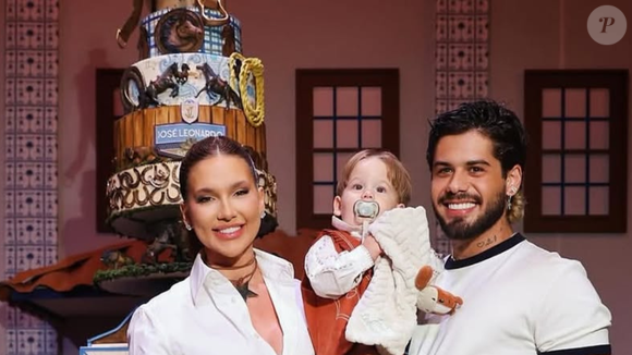 Virgínia Fonseca e Zé Felipe estiveram juntos nesta terça-feira (09), no aniversário de 1 ano de José Leonardo, filho caçula do ex-casal