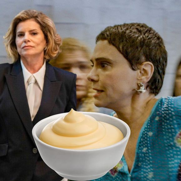 Celina (Malu Galli) conseguira que maionese envenenada por Odete Roitman (Debora Bloch) não seja consumida