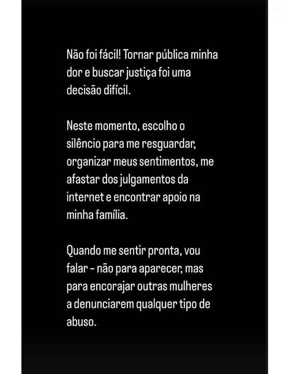 Juliana Oliveira afirmou que quer encorajar outras mulheres após acusar Otávio Mesquita de estupro