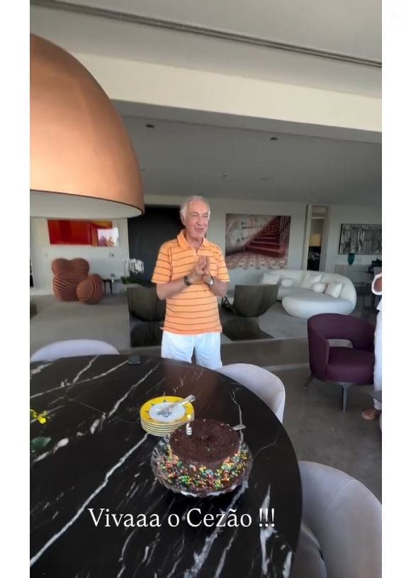 Pai de Cesar Tralli, Cezar completou 82 anos em 20 de maio de 2025 com direito a festa intimista