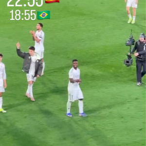 Virgínia se exaltou logo após o fim da partida e gritou para Vini Jr.: "Lindo! Gostoso! Lindo! Gostoso! Te amo"