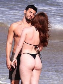 Filha de bicheiro em 2ª temporada de 'Os Donos do Jogo', ex-'Carinha de Anjo' Duda Matte grava cena de beijo da série com Henrique Bandeira; fotos!f