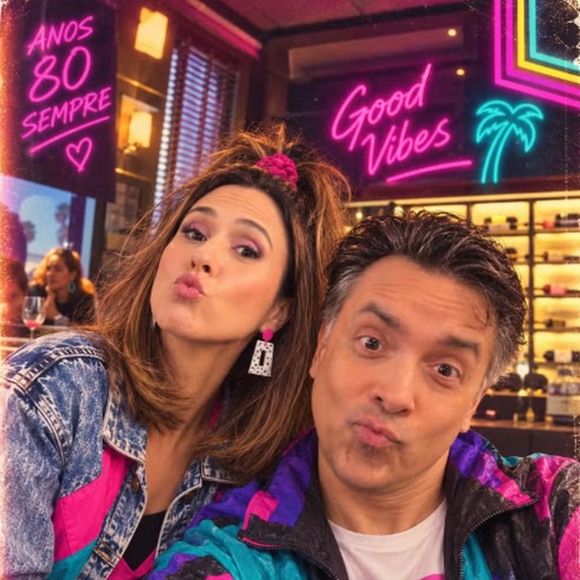 Tata Werneck entra na moda das fotos com IA inspiradas nos anos 80: saiba como transformar sua imagem na trend do momento