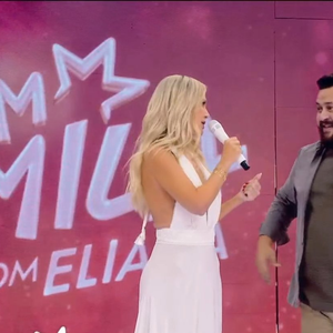 Eliana e o humorista Estevam Nabote formaram a dupla responsável pelo tom leve e divertido do programa Em Família