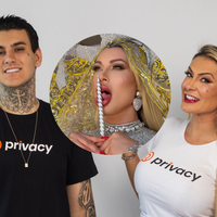 Após anunciar conteúdo adulto com filho, Andressa Urach surge coberta por símbolos religiosos e provoca: 'Seu marido me coloca no TOP 1'