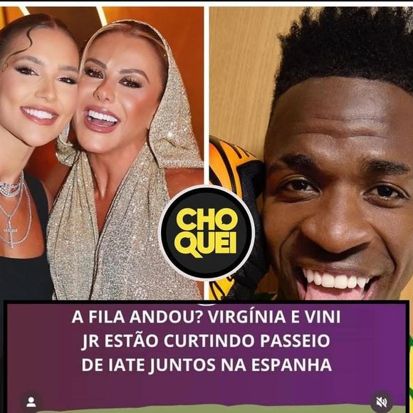 ‘A fila andou? Virgínia e Vini Jr. estão curtindo passeio de iate juntos na Espanha’, dizia a publicação que ganhou o like da ex-sogra de Virgínia Fonseca
