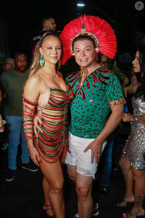 Rainha de bateria da Grande Rio, Paolla Oliveira posou com o promoter David Brazil