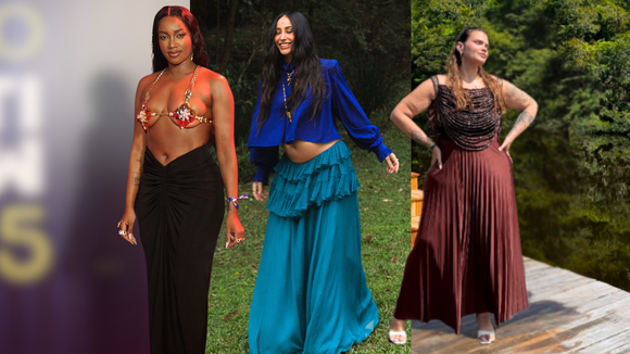 As saias boho-chic dos anos 70 estão de volta e têm tudo para ser a tendência da Primavera 2026: já encontrei na Zara, Bershka e Renner, e funcionam em diferentes estilos e corpos