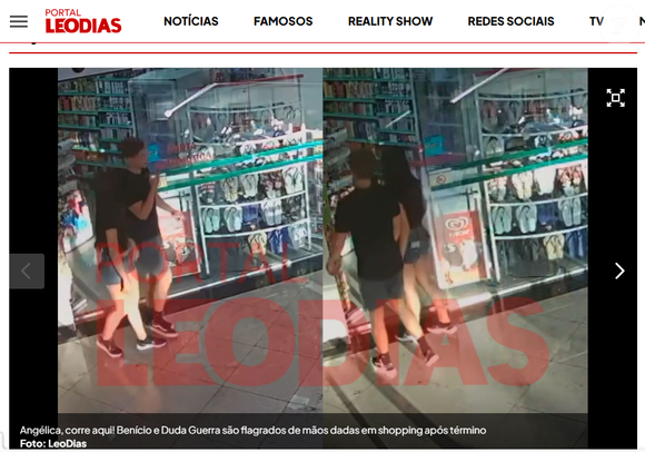 Vídeo de Duda Guerra com rapaz no shopping, divulgado pelo Portal Leo Dias, fez muita gente desconfiar de que se tratava de Benício Huck