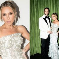 3.500 pétalas de organza, cristais Swarovski e um toque de Dior: o vestido de festa criado por Lethicia Bronstein para renovar votos de seu casamento