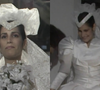 Nada de vestido de noiva básico! Em 1988, Maria de Fátima de Gloria Pires usou look maximalista com acessório extravagante na cabeça