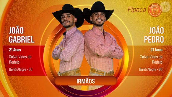 Elenco pipoca no 'BBB 25': os irmãos gêmeos João Gabriel e João Pedro são do signo de capricórnio.
