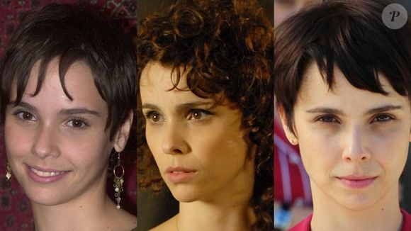 Débora Falabella em fotos de 'Avenida Brasil', 'A Mulher Invisível e 'O Clone' da direita para a esquerda