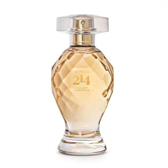 O Botica 214 Golden Gardênia, de O Boticário, é um Eau de Parfum de 75 ml, com preço informado de R$ 249,90, pertencente à família Floral Ambarada e marcado pela combinação entre Gardênia Dourada e âmbar