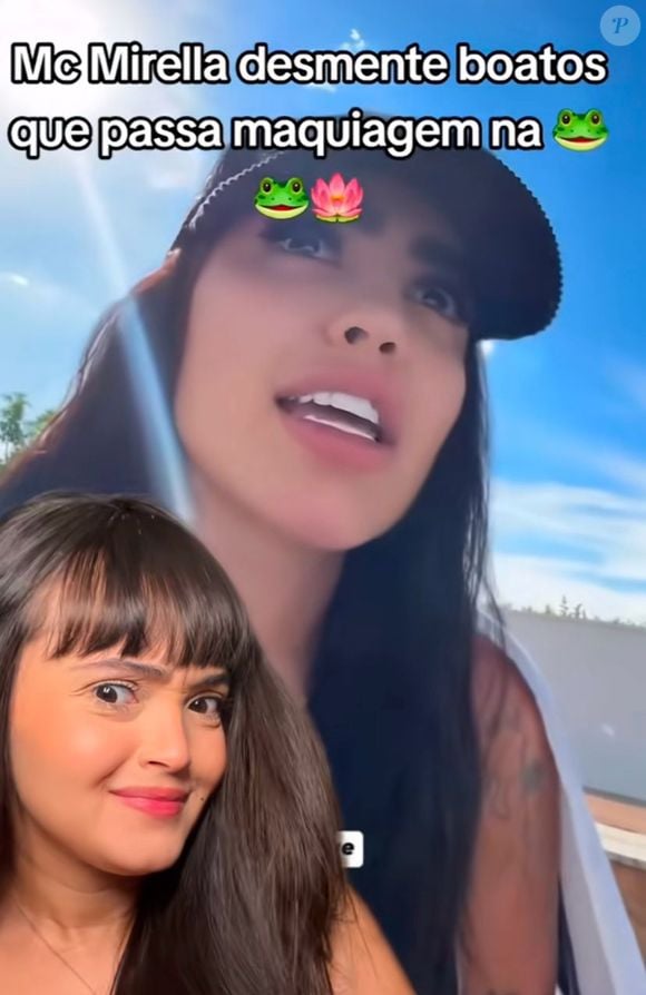 Em vídeos no TikTok, a funkeira rebateu a ideia de que usaria maquiagem na região íntima para fins estéticos.