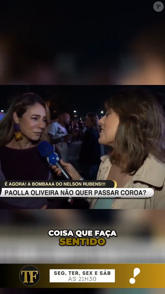 Paolla Oliveira ‘não conseguiu disfarçar’, apontou um fã-clube da atriz