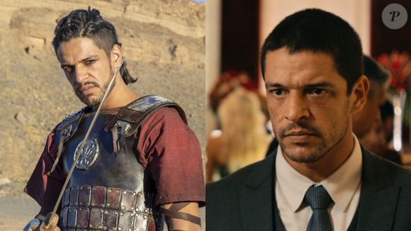 Antes e depois de Pedro Lamin: à esquerda, o galã aparece em 'Jezabel', da Record TV... muito diferente de 'Os Donos do Jogo'