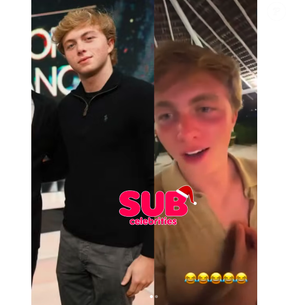 Benício apareceu se divertindo e revelou ter bebido o dobro de copos do amigo na festa