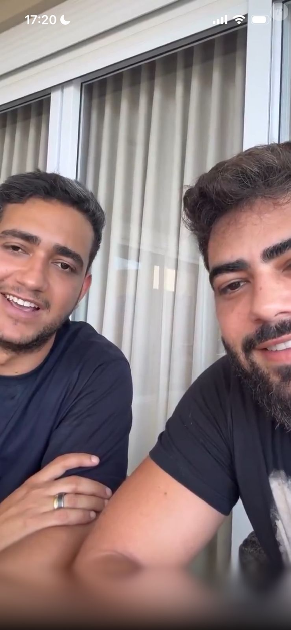 Henrique & Juliano apareceram nos stories do Instagram após a repercussão do pouso forçado da aeronave pilotada pelo pai da dupla