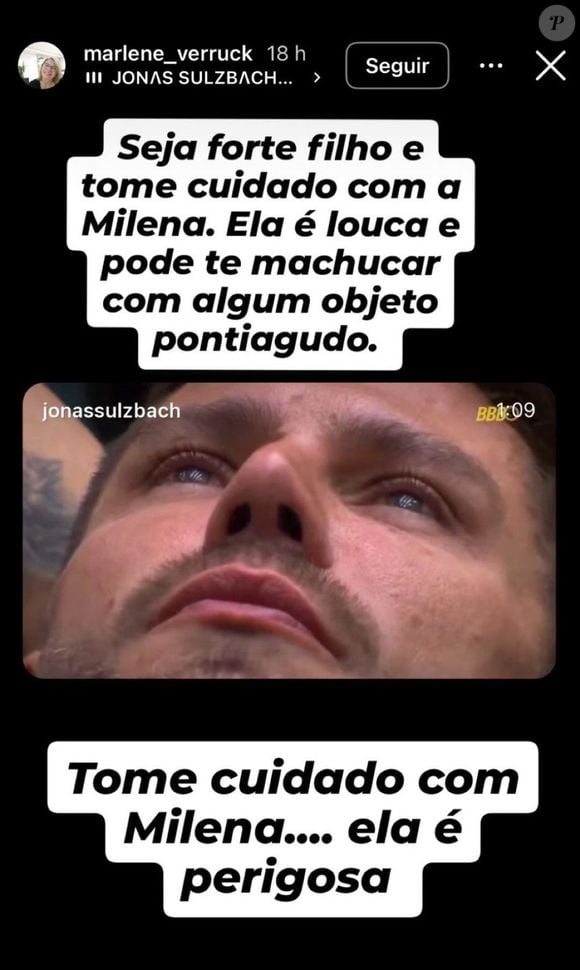 A mãe de Jonas foi além e fez uma acusação grave contra 'Tia' Milena