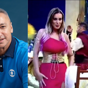 Quase ninguém lembra, mas Paulo Nunes, hoje comentarista da Globo, já ganhou dança sensual de Andressa Urach em 'A Fazenda': 'Quase um strip’