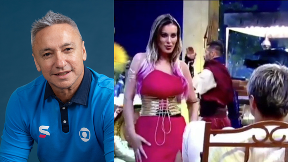 Quase ninguém lembra, mas Paulo Nunes, hoje comentarista da Globo, já ganhou dança sensual de Andressa Urach em 'A Fazenda': 'Quase um strip’