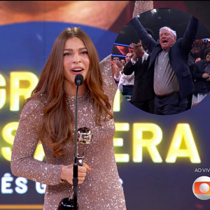 Grazi Massafera ganhou o prêmio de Melhor Atriz no Melhores do Ano do 'Domingão'