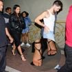 Descer do salto? Nunca! Bruna Marquezine arrebenta sandália de grife e 'mantém a pose' ao deixar festa acompanhada de João Guilherme em SP