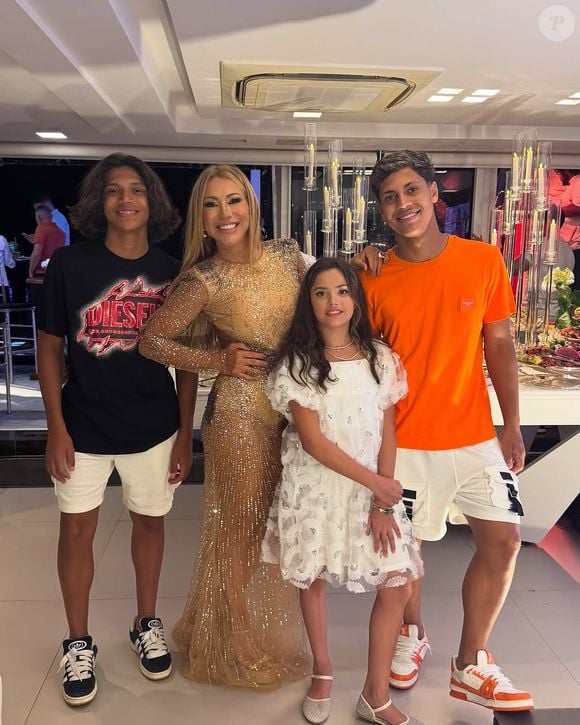 Dois dos três filhos de Iran Ângelo e Hulk não foram ao casamento do pai com Camila Souza, sobrinha da mãe deles