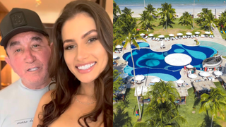 Diárias de R$ 4 mil, culinária mediterrânea e mais: conheça o ecoresort escolhido por Amado Batista para lua de mel com esposa 51 anos mais nova