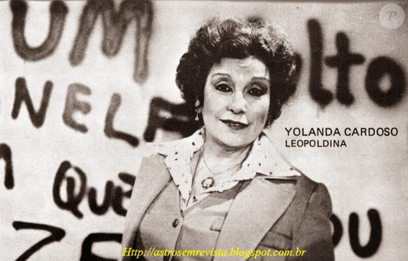Yolanda Cardoso, atriz de 'A Viagem', de 1975, como Josefina, Yolanda Cardoso passou a morar no Retiro dos Artistas em 2001, quando resolveu conhecer o local.