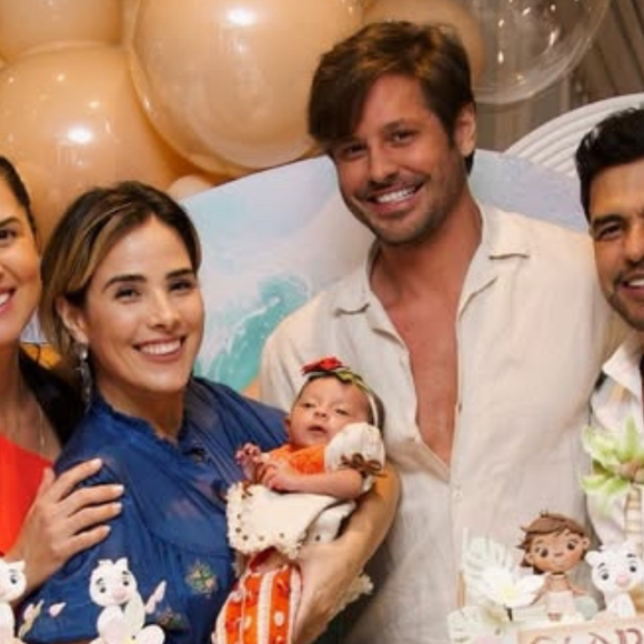 Graciele Lacerda e Zezé Di Camargo comemoram 1 mês de Clara com festinha intimista: ‘Nossa princesa Moana’. Fotos!