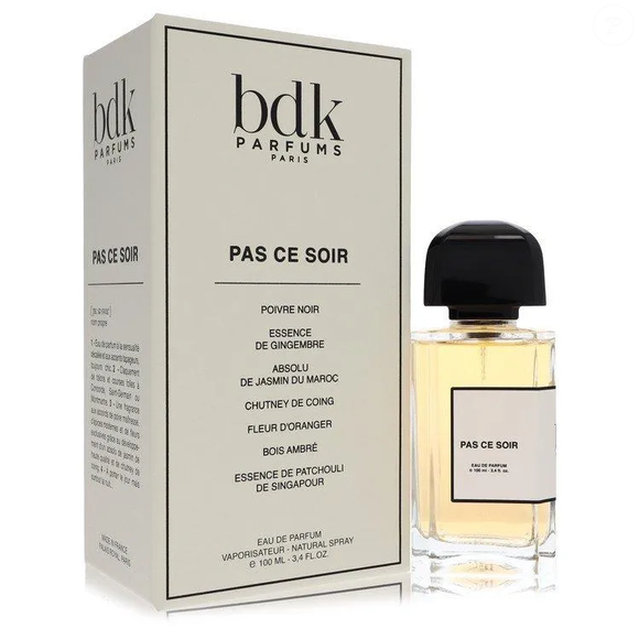 Pas Ce Soir (BDK Parfums) 100ml | R$ 1.898,92 - frutado floral sofisticado, com gengibre, marmelo, tangerina, jasmim, flor de laranjeira e cashmeran