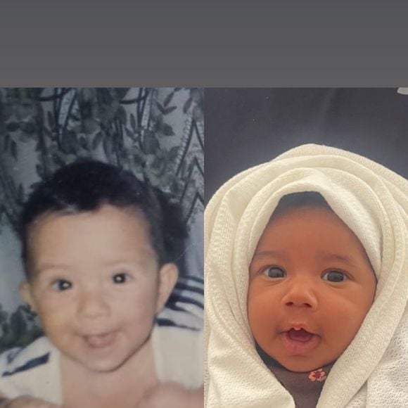 Yuri Lima resgatou uma foto da própria infância e, ao lado, postou uma imagem de Nala para comparar: ‘Sim, a minha cara! Ou não?’