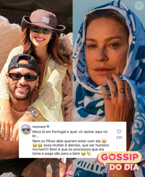 Neymar rebateu Luana Piovani e lembrou que atriz mora no exterior