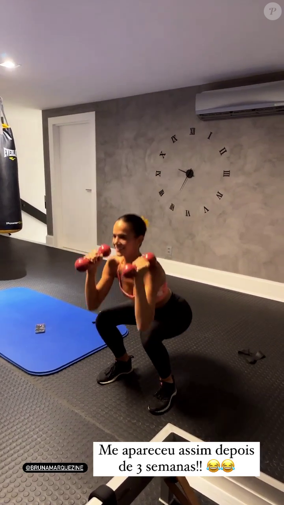 Treino de Bruna Marquezine inclui exercícios de musculação, movimentos de artes marciais e muito aeróbico, com destaque para o simulador de escada