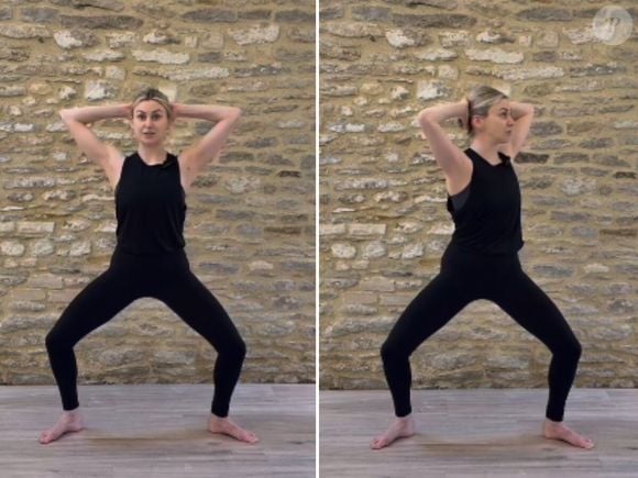 Rotação da coluna com as pernas abertas