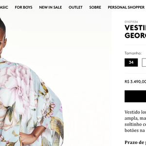 Com vestido Georgette floral azul avaliado em R$ 3.490, Virgínia mostra que moda nacional também é sinônimo de sofisticação
